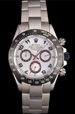 Rolex Daytona Stainless Steel Black Enameled Silver Dial (rl297)